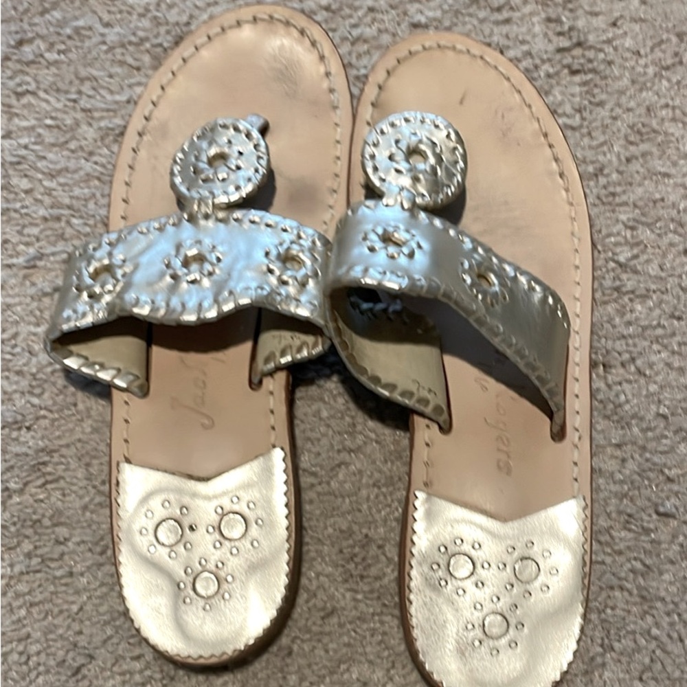 Jack Rogers  gold sandals size 7